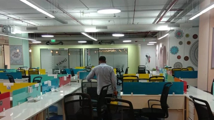 Team at work on a project